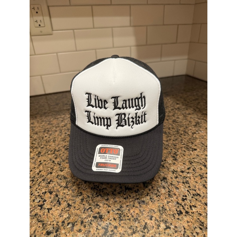 Live, Laugh, Limp Bizkit OTTO Trucker Hat Snapback Black White
